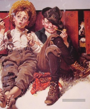 Norman Rockwell Painting - but wait till next week 1920 Norman Rockwell
